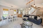 Wohnzimmer - Ferienhaus JoHann mit Sauna, großer Terrasse und moderner Einrichtung - Top-Hundeurlaub