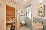 Badezimmer - Ferienhaus Auszeitfischer mit Sauna, Kamin und Terrasse - Top-Hundeurlaub