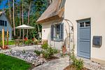 Terrasse - Ferienhaus Auszeitfischer mit Sauna, Kamin und Terrasse - Top-Hundeurlaub