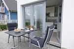 Terrasse - Ferienwohnung Austernfischer Olpenitz - Top-Hundeurlaub