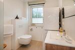 Badezimmer - Ferienhaus Haffglück mit Sauna, Kamin und Terrasse mit Haffblick - Top-Hundeurlaub