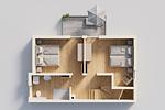 Grundriss - Ferienhaus Haffglück mit Sauna, Kamin und Terrasse mit Haffblick - Top-Hundeurlaub