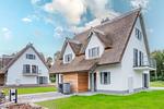 Fassade / Eingang - Ferienhaus Haffglück mit Sauna, Kamin und Terrasse mit Haffblick - Top-Hundeurlaub