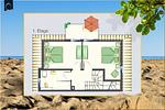 Grundriss - Ferienhaus Haffglück - Top-Hundeurlaub