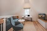 Wohnzimmer - Ferienhaus Haff-Traum mit Kamin, Sauna und Terrasse - Top-Hundeurlaub
