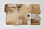 Grundriss - Ferienhaus Haff-Traum mit Kamin, Sauna und Terrasse - Top-Hundeurlaub