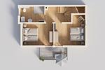 Grundriss - Ferienhaus Haff-Traum mit Kamin, Sauna und Terrasse - Top-Hundeurlaub