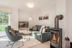 Wohnzimmer - Ferienhaus Haff-Liebe mit Sauna, Kamin und Sonnenterrasse - Top-Hundeurlaub