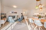 Wohnzimmer - Ferienhaus Haff-Liebe mit Sauna, Kamin und Sonnenterrasse - Top-Hundeurlaub