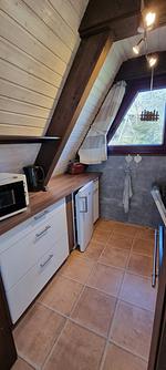 Küche / Küchenzeile - Nurdachhaus PIRATEN WIGWAM - Top-Hundeurlaub