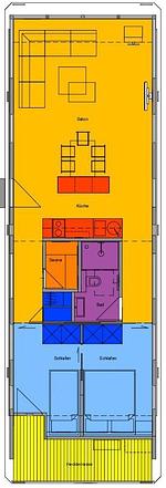 Grundriss - Hausboot  in Ueckermünde - Xenia - Top-Hundeurlaub