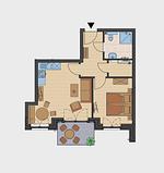 Grundriss - Haus 1 Apartment 2 - Top-Hundeurlaub