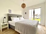 Schlafzimmer - Ferienwohnung Pier 21 Olpenitz - Top-Hundeurlaub