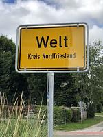 Ortsschild - Weltkate - Top-Hundeurlaub