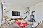Dat Balle Huus, Wohnzimmer, Kaminofen - Ferienhaus Dat Balle Huus Büsum - Top-Hundeurlaub