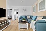 Wohnzimmer - Ferienwohnung Lunas Shelter Olpenitz - Top-Hundeurlaub