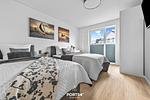 Schlafzimmer - Ferienwohnung Lunas Shelter Olpenitz - Top-Hundeurlaub