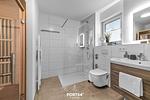 Badezimmer - Ferienwohnung Lunas Shelter Olpenitz - Top-Hundeurlaub