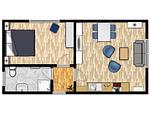 Grundriss - Haus Coordes Wohnung 2 - Top-Hundeurlaub