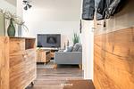 Wohnzimmer - Ferienwohnung Nicks Seestern Olpenitz - Top-Hundeurlaub