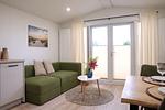 Wohnzimmer - Ferienhaus "KleineDüne", eingezäuntes Grundstück (103) - Top-Hundeurlaub