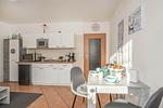 Küche / Küchenzeile - Ferienwohnung Meerweh mit Balkon und nur 200 m zum Meer - Top-Hundeurlaub