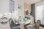 Wohnzimmer - Ferienwohnung Meerweh mit Balkon und nur 200 m zum Meer - Top-Hundeurlaub