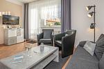 Wohnzimmer - Ferienwohnung Meerweh mit Balkon und nur 200 m zum Meer - Top-Hundeurlaub