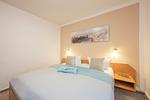 Schlafzimmer - Ferienwohnung Meerweh mit Balkon und nur 200 m zum Meer - Top-Hundeurlaub