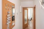 Fassade / Eingang - Ferienwohnung Meerweh mit Balkon und nur 200 m zum Meer - Top-Hundeurlaub