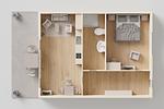 Grundriss - Ferienwohnung Meerweh mit Balkon und nur 200 m zum Meer - Top-Hundeurlaub