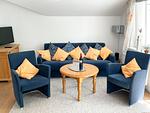 Wohnzimmer - FeWo09: zentrums- und strandnah, Balkon - Top-Hundeurlaub