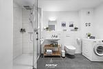 Badezimmer - Ferienwohnung Wilde Aussicht Olpenitz - Top-Hundeurlaub