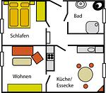 Grundriss - Ferienwohnung Seestern - Top-Hundeurlaub