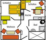 Grundriss - Ferienwohnung Krabbe - Top-Hundeurlaub