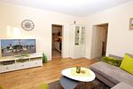 Wohnzimmer - Ferienwohnung Möwe - Top-Hundeurlaub