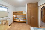 Schlafzimmer mit Hochbett - Ferienhaus Seestern II - Top-Hundeurlaub
