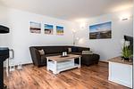 Fischerhaus 307 Buchholz Wohnzimmer - Fischerhaus 307 am Yachthafen Rechlin Nord - Top-Hundeurlaub