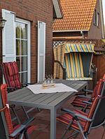 Terrasse - Ferienhaus Haus am Harlepad - Top-Hundeurlaub