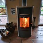 Kamin-/Ofen - Ferienhaus Haus am Harlepad - Top-Hundeurlaub