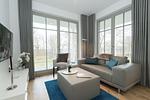Wohnzimmer - FeWo 6: Balkon,Sauna,teilw Meerblick - Top-Hundeurlaub