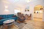 Wohnzimmer - Ferienwohnung Auster - Top-Hundeurlaub