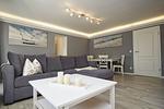 Wohnzimmer - FeWo 02: Terrasse,Sauna,Schwimmbad - Top-Hundeurlaub