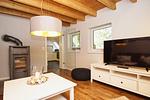 Wohnzimmer - FeWo 03: Terrasse,Sauna,Schwimmbad - Top-Hundeurlaub