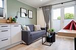 Wohnzimmer - Ferienhaus "Quartier 104" mit eingezäuntem Grundstück - Top-Hundeurlaub