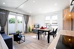 Wohnzimmer - Ferienhaus "Quartier 104" mit eingezäuntem Grundstück - Top-Hundeurlaub