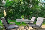 Terrasse mit Sitzmöglichkeiten - Wohnung 04 - Achterwind - Top-Hundeurlaub