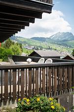 Terrasse mit Blick auf den Leistchamm - Apartment Bergdohle - Top-Hundeurlaub