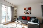 Wohnzimmer mit Zugang zum Balkon - Apartment Panoramablick - Top-Hundeurlaub