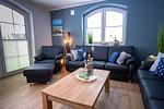 Wohnzimmer - Ferienhaus Ankerplatz in der Puddeminer Wiek - Top-Hundeurlaub